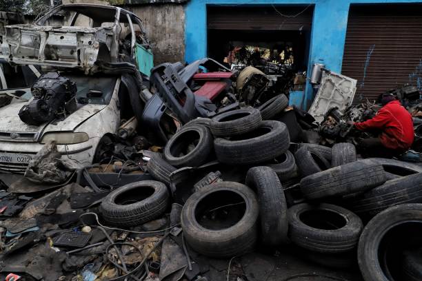 Scrap being sorted at the KGN Enterprises yard in Bakaram, Kavadiguda, Hyderabad